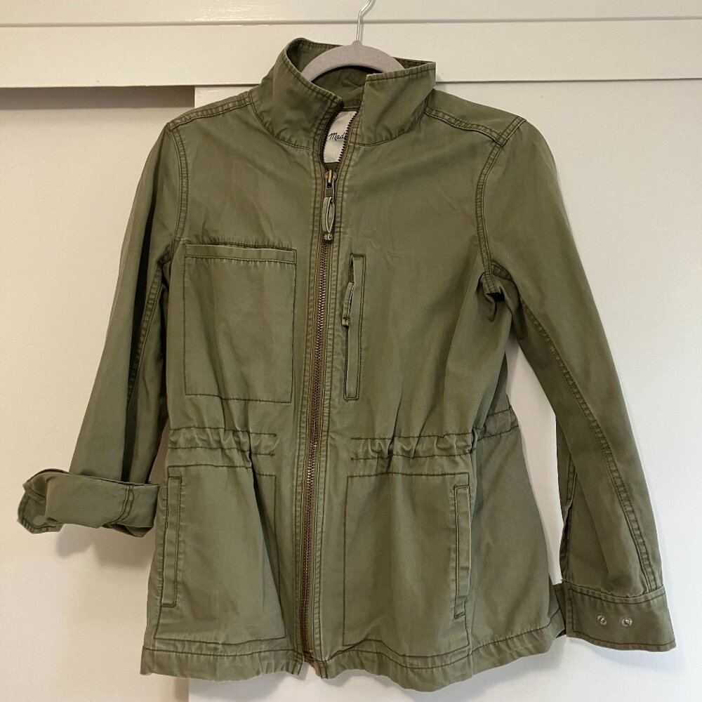 Madewell Medium Olive Green Fleet Utility Jacket